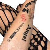 Poker Letters Spider Waterproof Temporary Tattoo Sticker